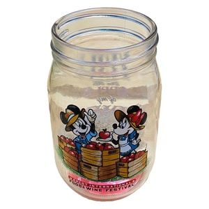 2021 Disney Parks Epcot Food & Wine Festival Mickey & Minnie Mason Jar Glass
